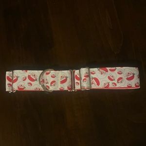 Santa 🎅🏼 martingale fabric dog collar NWOT